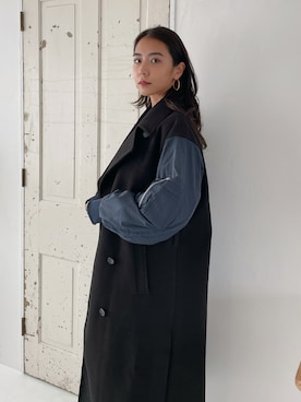 「コート」｜「アイテム（MA-1）」を使った、Vicente👖さん（レディース・160cm）の冬コーディネート