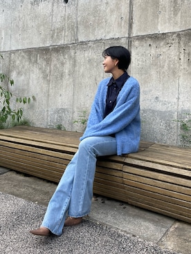 「Vicente（ヴィセンテ）のアイテム（カーディガン/ボレロ）」を使った、Vicente👖さん（レディース・166cm）の秋コーディネート