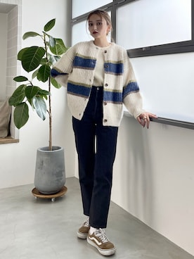 「Vicente（ヴィセンテ）のアイテム（カーディガン/ボレロ）」を使った、Vicente👖さん（レディース・160cm）の冬コーディネート