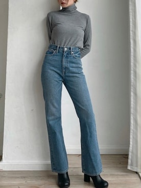 「Vicente（ヴィセンテ）のアイテム（Tシャツ/カットソー）」を使った、Vicente👖さん（レディース・160cm）の冬コーディネート