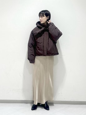 「アイテム（ブルゾン）」を使った、sakiさん（レディース・162cm・30代）の冬コーディネート