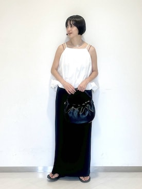 「アイテム（セットアップ）」を使った、sakiさん（レディース・162cm）の夏コーディネート