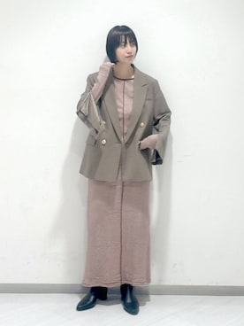 「アイテム（テーラードジャケット）」を使った、sakiさん（レディース・162cm・30代）の秋コーディネート