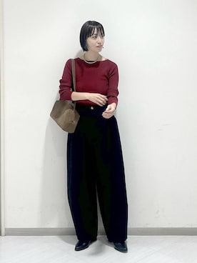 「アイテム（チノパンツ）」を使った、sakiさん（レディース・162cm・30代）の秋コーディネート