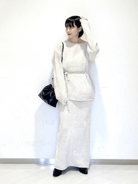 「アイテム（セットアップ）」を使った、sakiさん（レディース・162cm）の冬コーディネート