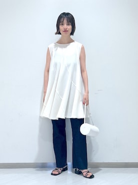 「ナローサンダル」｜sakiさん（レディース・162cm）の春コーディネート