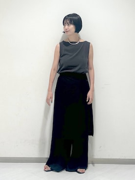 「A part by（アパートバイ）のネックカフ（ネックレス）」を使った、sakiさん（レディース・162cm）の夏コーディネート