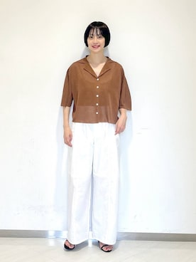 「アイテム（パンツ）」を使った、sakiさん（レディース・162cm・30代）の夏コーディネート