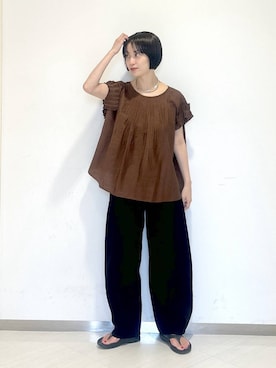 「アイテム（パンツ）」を使った、sakiさん（レディース・162cm・30代）の夏コーディネート