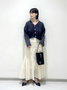 「A part by（アパートバイ）のアイテム（スカート）」を使った、sakiさん（レディース・162cm）の春コーディネート