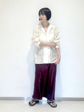 「アイテム（スカート）」を使った、sakiさん（レディース・162cm・30代）の夏コーディネート