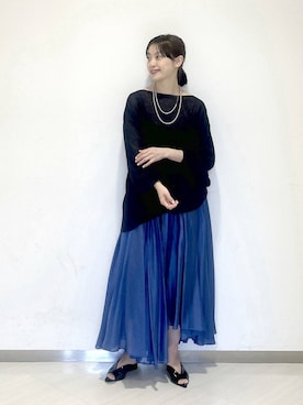 「ネックレス」｜sakiさん（レディース・162cm）の春コーディネート