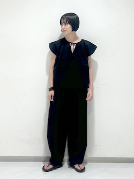 「アイテム（バングル/リストバンド）」を使った、sakiさん（レディース・162cm・30代）の夏コーディネート