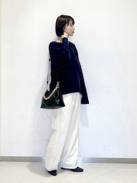 「アイテム（スウェットパンツ）」を使った、sakiさん（レディース・162cm・30代）の冬コーディネート