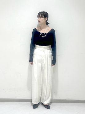 「A part by（アパートバイ）のアイテム（その他パンツ）」を使った、sakiさん（レディース・162cm）の春コーディネート