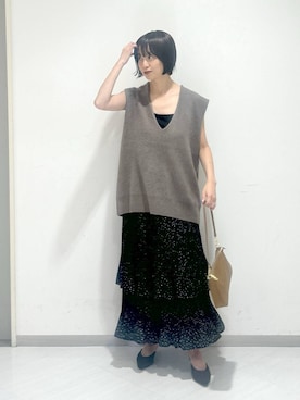 「アイテム（イエロー系）」を使った、sakiさん（レディース・162cm・30代）の秋コーディネート