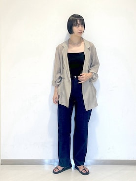 「アイテム（ネックレス）」を使った、sakiさん（レディース・162cm・30代）の夏コーディネート