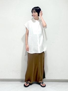 「アイテム（スカート）」を使った、sakiさん（レディース・162cm・30代）の夏コーディネート