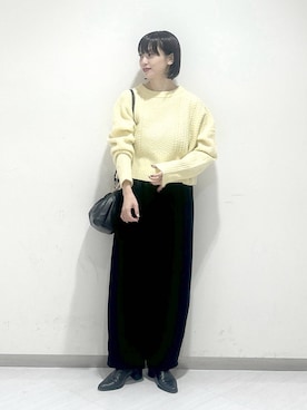 「アイテム（スラックス）」を使った、sakiさん（レディース・162cm・30代）の冬コーディネート