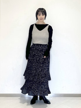 「アイテム（キャミソール）」を使った、sakiさん（レディース・162cm・30代）の秋コーディネート
