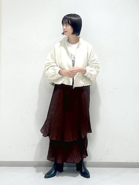 「アイテム（ブーツ）」を使った、sakiさん（レディース・162cm・30代）の秋コーディネート