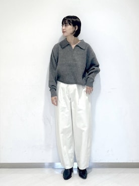 「アイテム（チノパンツ）」を使った、sakiさん（レディース・162cm・30代）の秋コーディネート