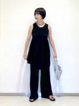 「アイテム（セットアップ）」を使った、sakiさん（レディース・162cm・30代）の夏コーディネート