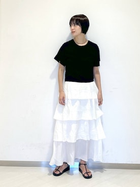 「アイテム（サンダル）」を使った、sakiさん（レディース・162cm・30代）の夏コーディネート