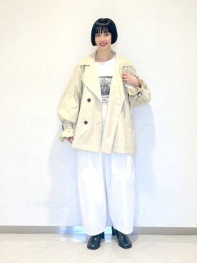 「アイテム（トレンチコート）」を使った、sakiさん（レディース・162cm・30代）の春コーディネート