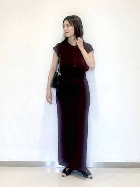 「アイテム（セットアップ、ブラウン系）」を使った、sakiさん（レディース・162cm）の秋コーディネート