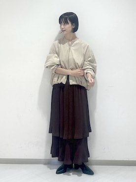 「アイテム（ブルゾン）」を使った、sakiさん（レディース・162cm・30代）の秋コーディネート