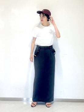 「アイテム（キャップ）」を使った、sakiさん（レディース・162cm・30代）の夏コーディネート