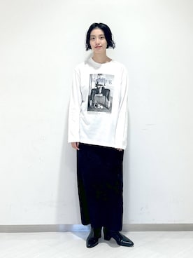 「e/rm（イーアールエム）のアイテム（スカート）」を使った、sakiさん（レディース・162cm）の秋コーディネート