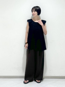 「アイテム（バングル/リストバンド）」を使った、sakiさん（レディース・162cm・30代）の夏コーディネート