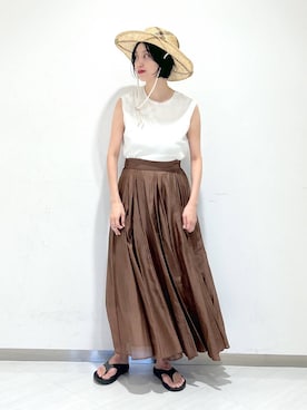 「アイテム（帽子）」を使った、sakiさん（レディース・162cm・30代）の夏コーディネート