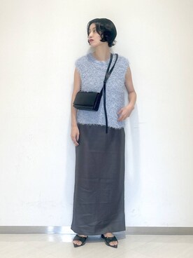 「A part by（アパートバイ）のスクエアミニショルダー（ショルダーバッグ）」を使った、sakiさん（レディース・162cm）の夏コーディネート