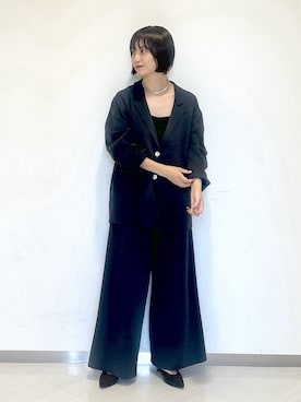 「アイテム（パンツドレス）」を使った、sakiさん（レディース・162cm）の秋コーディネート