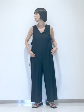 「A part by（アパートバイ）のアイテム（オールインワン・サロペット）」を使った、sakiさん（レディース・162cm）の夏コーディネート