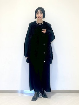 「A part by（アパートバイ）のネックカフ（ネックレス）」を使った、sakiさん（レディース・162cm・30代）の冬コーディネート