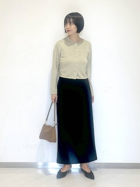 「アイテム（カーディガン/ボレロ）」を使った、sakiさん（レディース・162cm・30代）の夏コーディネート