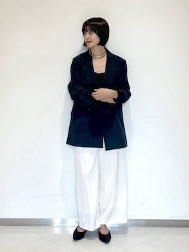 「アイテム（テーラードジャケット）」を使った、sakiさん（レディース・162cm・30代）の秋コーディネート
