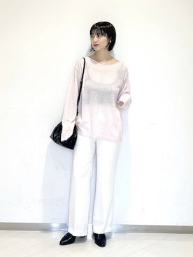 「アイテム（スラックス）」を使った、sakiさん（レディース・162cm・30代）の冬コーディネート