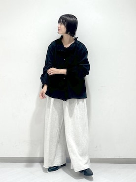 「アイテム（スウェットパンツ）」を使った、sakiさん（レディース・162cm・30代）の秋コーディネート