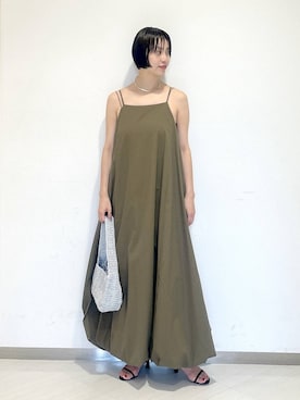 「A part by（アパートバイ）のネックカフ（ネックレス）」を使った、sakiさん（レディース・162cm）の夏コーディネート
