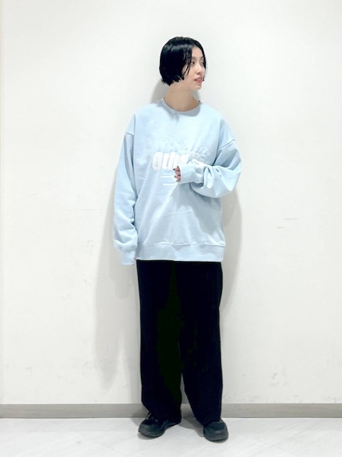 alo 水色 ストレートパンツ M alo 水色 ストレートパンツ M alo 水色 ストレートパンツ M