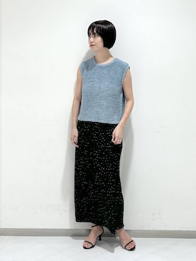 「アイテム（スカート）」を使った、sakiさん（レディース・162cm）の夏コーディネート