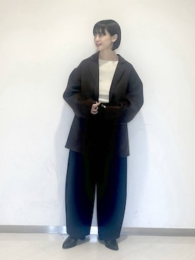 「アイテム（テーラードジャケット）」を使った、sakiさん（レディース・162cm）の秋コーディネート