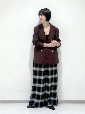 「アイテム（テーラードジャケット）」を使った、sakiさん（レディース・162cm・30代）の秋コーディネート