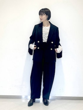 「アイテム（テーラードジャケット）」を使った、sakiさん（レディース・162cm・30代）の秋コーディネート