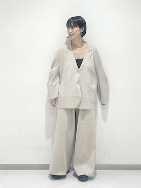 「アイテム（パンツドレス）」を使った、sakiさん（レディース・162cm・30代）の秋コーディネート